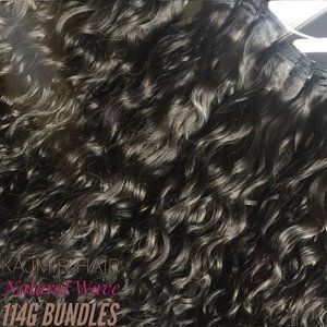 High Quality Human Hair Extensions 1B Natural Wave  16" inches 2 bundles